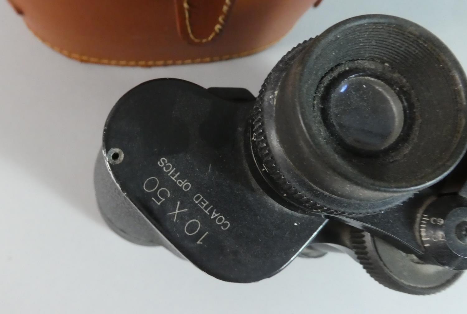 A Pair of Leather Cased Binoculars - Image 3 of 3