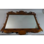 A Reproduction Mahogany Georgian Style Fret Framed Wall Mirror, 69cm Wide