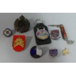 A Collection of Enamelled Badges to Include Arsenal, Shrewsbury Hospital 1939, Miniature Penknife,