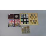 A Collection of Coin Sets, Festival of Britain Medal, Stamps etc