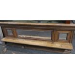 An Edwardian Oak Mirror Back From Sideboard with Display Shelf, 166cm Wide