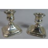 A Pair of Filled Silver Candlesticks, Birmingham Hall Mark