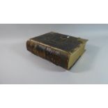 A Brass Mounted Rev Mathew Henry Family Holy Bible with Clasps, In Need of Some Attention