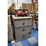 A Late 19th/Early 20th Century Three Drawer Storage Chest, 63cm Wide