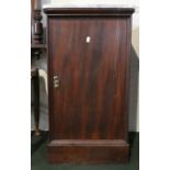 A Marble Topped Mahogany Bedside Cabinet, 43.5cm Wide