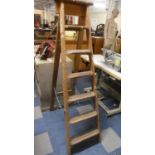 A Vintage Wooden Six Step Stepladder