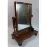 A Late 19th Century Mahogany Swing Dressing Table Mirror on Plinth Base, 40cm Wide