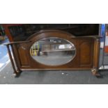 An Edwardian Mirror Back Top From Sideboard, 145cm Wide