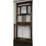 An Edwardian Oak Hall Stand with Six Metal Coat Hooks, Hinged Glove Box and Hinged Metal Drip Trays,