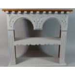 A Modern Painted Wooden Two Tier Shelf Unit, 52cm Wide