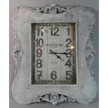 A Modern Framed Metal Framed Wall Clock, the Face with Printed Decoration "1870 Kensington