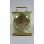 A Mid 20th Century Swiza Onyx and Gilt Brass Alarm Clock, Working Order, 12cm High