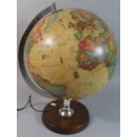 A Late 20th Century Illuminated Table Globe, The World Discoverer, 41cm high