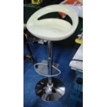 A Chrome Based Retro Style Kitchen Bar Stool