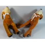 Two Vintage Merrythought Deer Toys