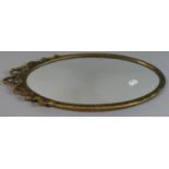 A Mid 20th Century Gilt Framed Oval Wall Mirror, 42cm High