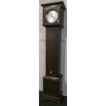 An Oak Cased Edwardian Grandmother Clock with Eight Day Movement