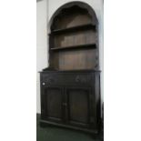 A Mid 20th Century Stained Oak Dutch Dresser, 75cm Wide