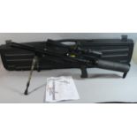 A Gunpower Stealth .22 Calibre Air Rifle with Stock Air Tank, Telescopic Sights, Carrying Case etc