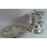 A Mappin and Webb Prince's Plate Table Top Restaurant Cooking Burner Together with a Pierced