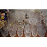 A Tray of Glassware to Include Various Tumblers, Etched Tankard, Sugar Sifter, Vases etc