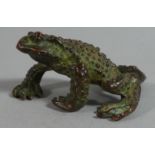 A Small Bronze Study of a Toad