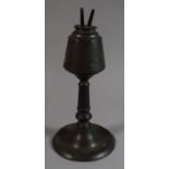 A Vintage Pewter Lamp, 26cm High