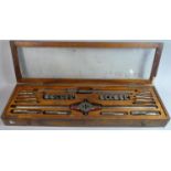 A Vintage Tap and Die Set, Lid Screwed Down, 77.5cm Wide