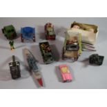 A Collection of Vintage Toys to Include Lead Farmer and Wife Figure, Corgi Chitty-Chitty-Bang-