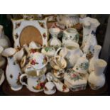 A Tray of Ceramics to Include Royal Albert Old Country Rose Items, Crown Kowloon, Aynsley Cottage