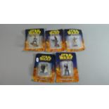 A Collection of Five 2005 Star Wars Figures in Original Blister Packs