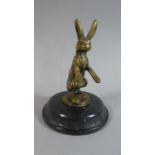 A 1930's Brass Car Mascot in the Form of a Standing Hare, for Alvis (Early 20th Century) Set on