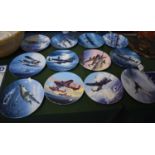 A Collection of Twelve Limited Edition RAF Plates to Include Nine Royal Worcester and Three Wedgwood