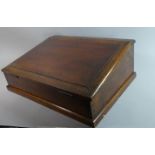 A Late 19th Century Clerks Writing Slope with Hinged Lid to Fitted Interior, 52cm Wide