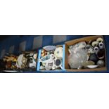 Five Boxes of Ceramics, Glassware, Ornaments, Jugs, Vases, Pictures and Prints, Meat Dish etc