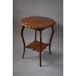 A Mahogany Two Tier Shaped Circular Topped Occasional Table with Cabriole Supports, 60cm Diameter