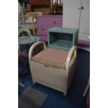 A Loom Style Bedside Cabinet and a Box Stool