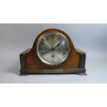 An Oak Presentation Westminster Chime Mantle Clock, 33.5cm Wide