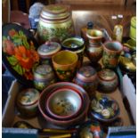 A Box Containing Large Quantity of Russian Lacquerware to Include Bowls, Spoons, Vases, Plate etc