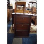 A Modern Mahogany Chest of Three Pull Down Drawers, 56.5cm wide