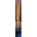 A Collection of Five Snooker Cues