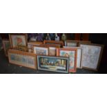 A Large Quantity of Religious Crayon and Chalk Pictures, Prints etc 24 in Total