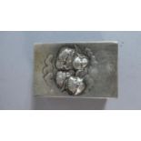 A Silver Small Match Box Holder Decorated in Relief with Cherubs, Birmingham Hallmark