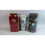 A Collection of Three Glazed Oriental Vases Including Sang Boeuf Example, 31cm High