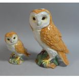 Two Beswick Barn Owls, No.1046 and 2026