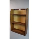 A Mid 20th Century Oak Three Shelf Open Bookcase, 49cm Wide