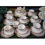 A Collection of Mid 20th Century Tuscan China Teawares Comprising Eight Trios, Cream and Sugar,