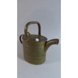A Late Victorian 3 Pint Brass Watering Can, 22cm High