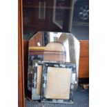 A Collection of Three Vintage Easel Back and Wall Mirrors