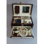 A Modern Jewellery Box Containing Costume Jewellery